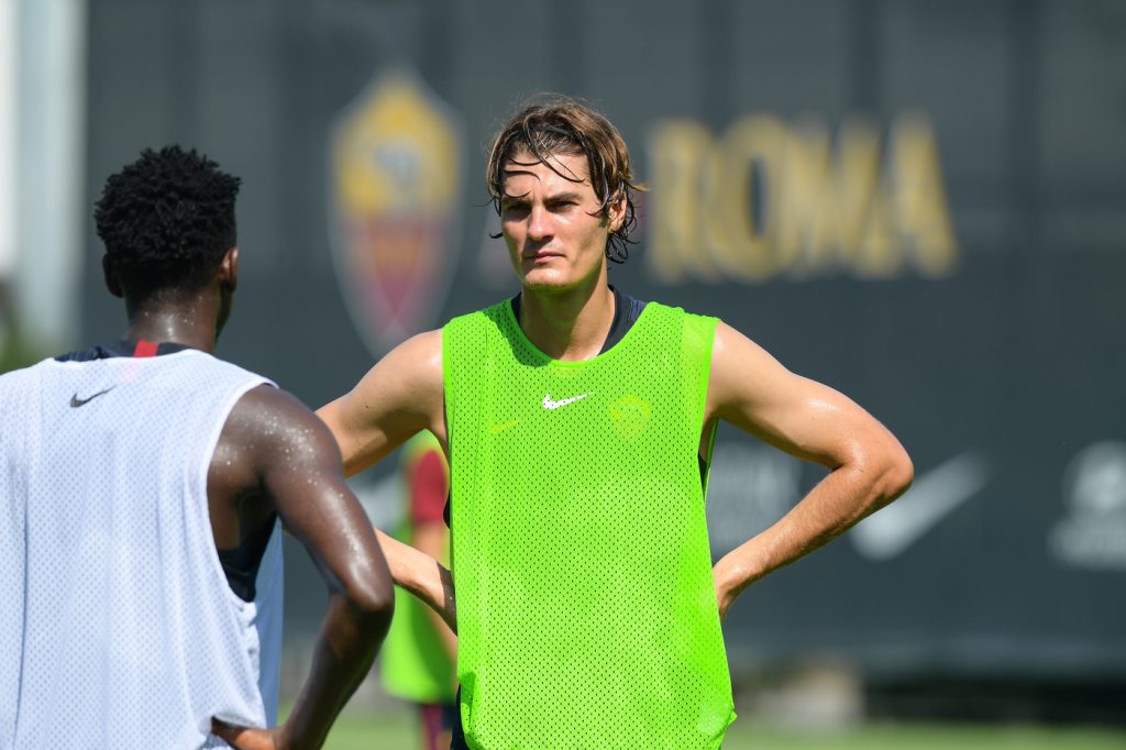 schick AS Roma, seduta mattutina di allenamento al Centro sportivo di Trigoria