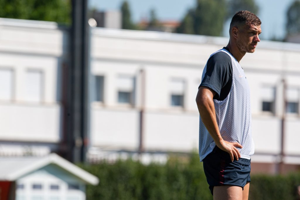 AS Roma_Allenamento_Trigoria_Dzeko