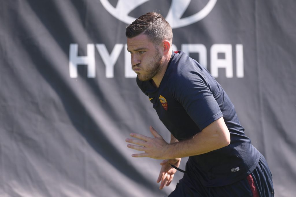 Veretout AS Roma, allenamento a Trigoria in vista della sfida con il Real Madrid