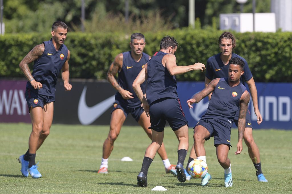 AS Roma, allenamento a Trigoria in vista della sfida con il Real Madrid