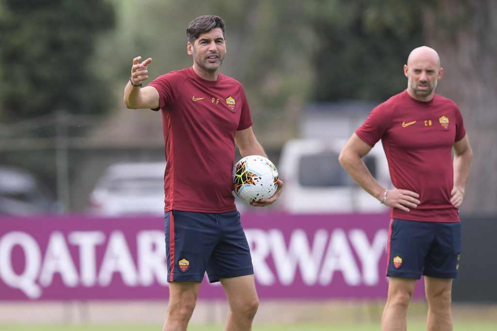 Fonseca AS Roma, sessione di allenamento a Trigoria