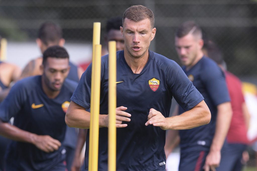 AS Roma_Trigoria_Allenamento_Dzeko