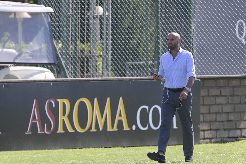 Petrachi AS Roma, sessione di allenamento al Centro sportivo di Trigoria