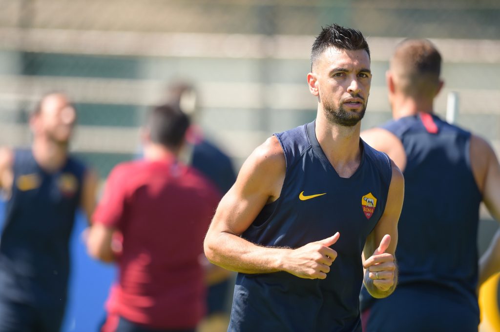 Pastore AS Roma, sessione di allenamento a Trigoria