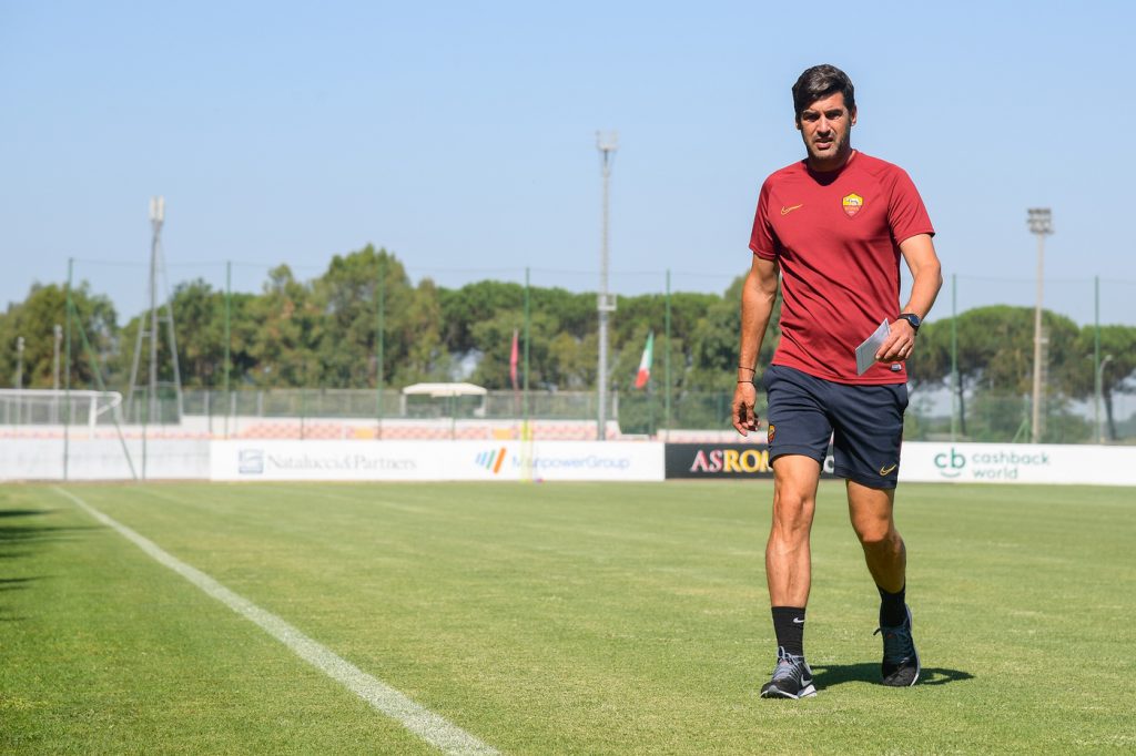Fonseca AS Roma, sessione di allenamento a Trigoria