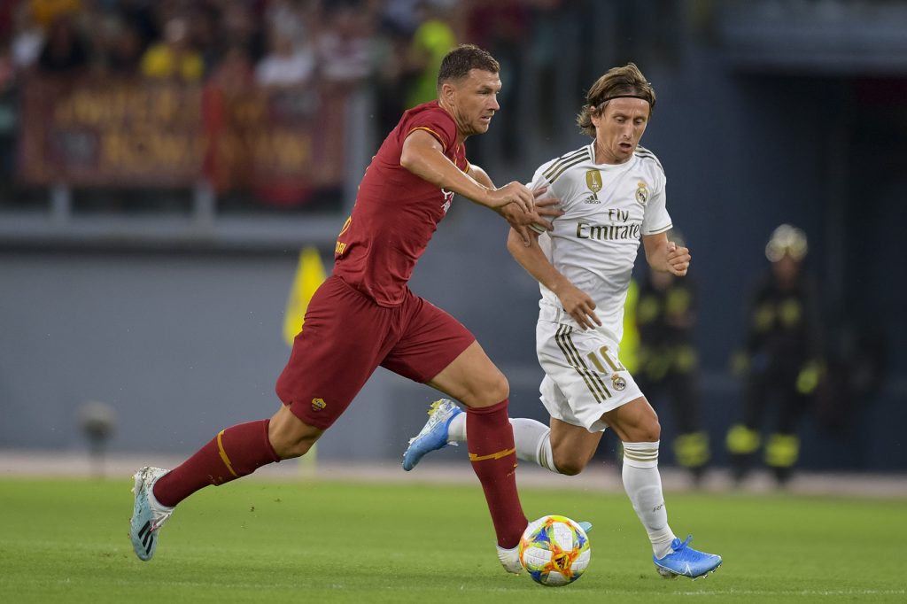 dzeko modric Roma vs Real Madrid - Mabel Green Cup