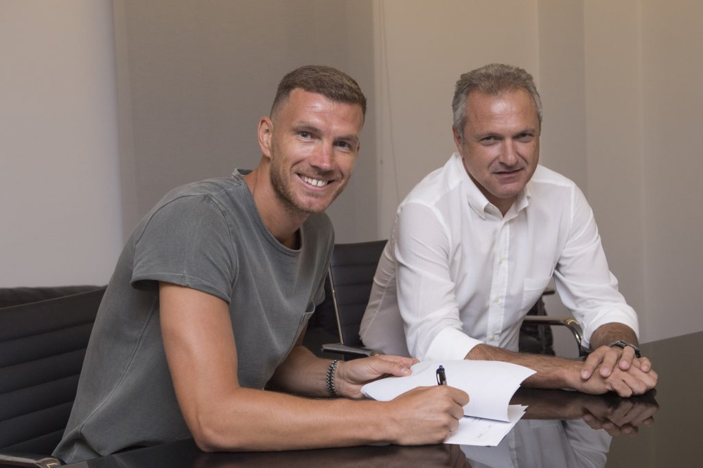 fienga AS Roma, Edin Dzeko firma il rinnovo del contratto