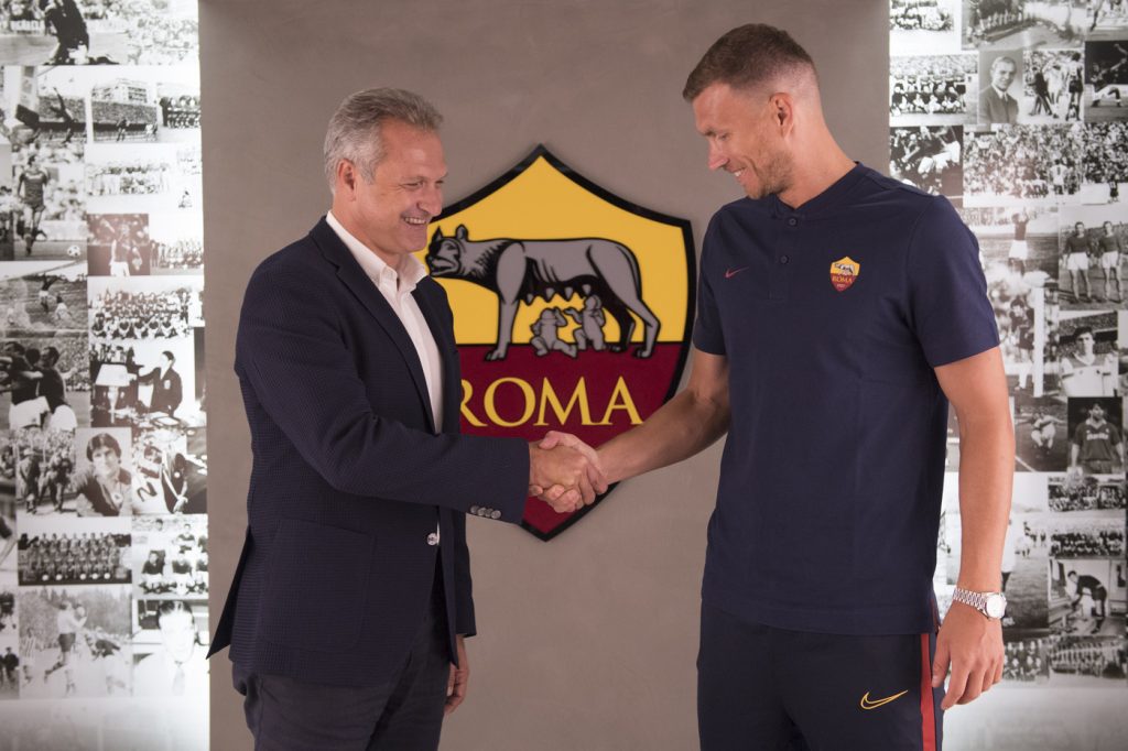 fienga AS Roma, Edin Dzeko firma il rinnovo del contratto