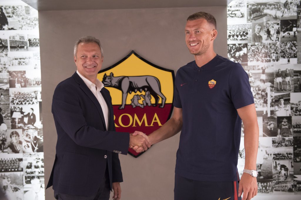 fienga AS Roma, Edin Dzeko firma il rinnovo del contratto