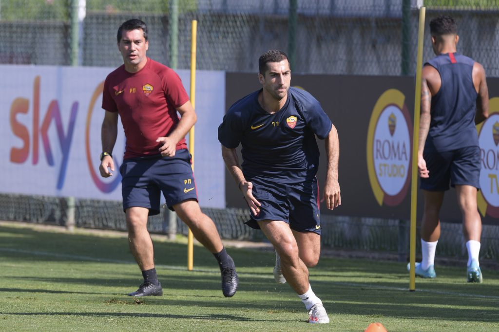Mkhitaryan AS Roma, allenamento a Trigoria