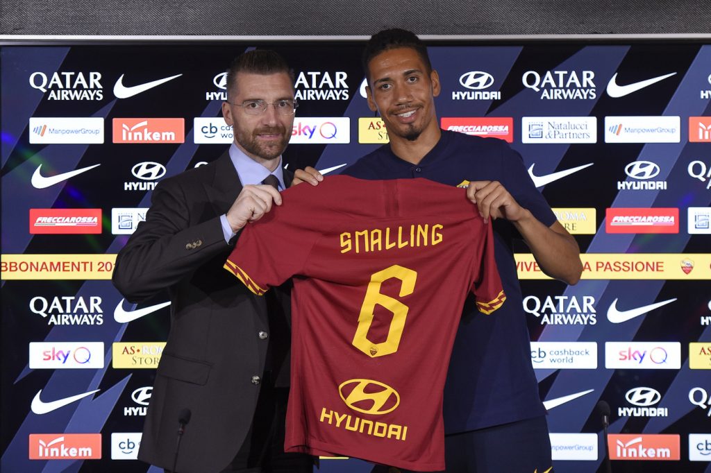 De Sanctis AS Roma, conferenza stampa presentazione Chris Smalling
