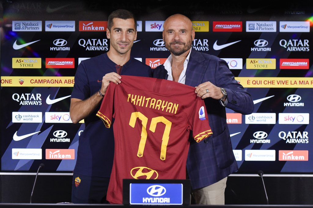 petrachi AS Roma, La conferenza stampa di presentazione di Henrikh Mkhitaryan