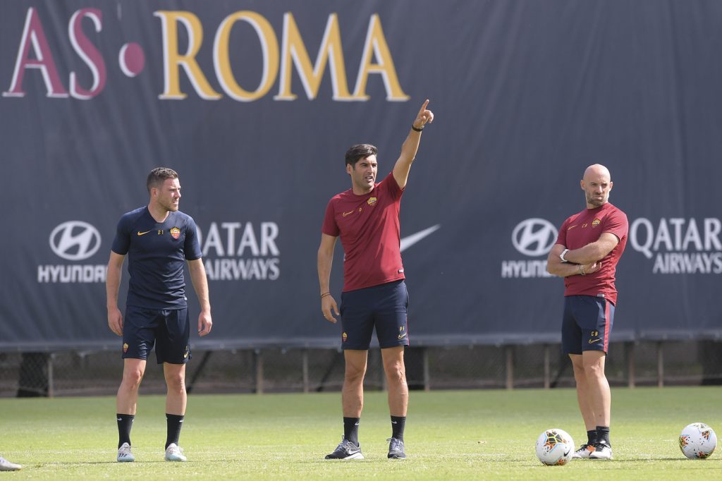 Fonseca AS Roma, allenamento mattutino a TrigoriaAS Roma, allenamento mattutino a Trigoria