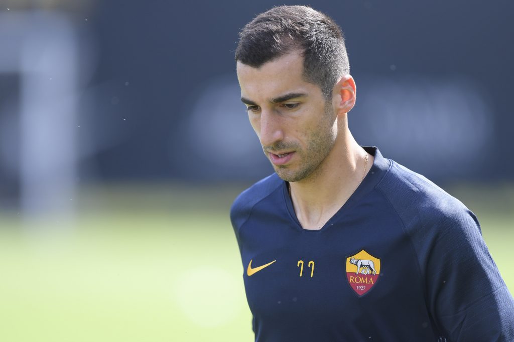 Mkhitaryan AS Roma, allenamento mattutino a TrigoriaAS Roma, allenamento mattutino a Trigoria