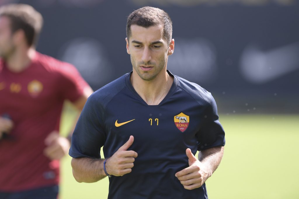Mkhitaryan AS Roma, allenamento mattutino a TrigoriaAS Roma, allenamento mattutino a Trigoria
