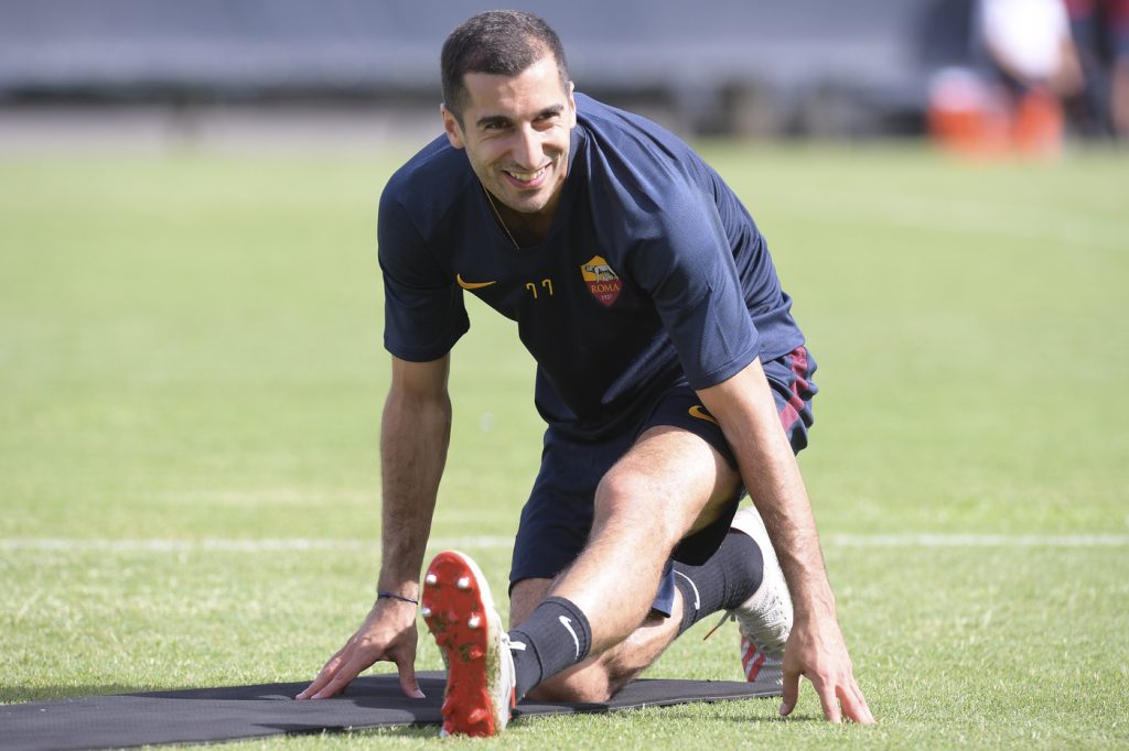 Mkhitaryan AS Roma, allenamento mattutino a TrigoriaAS Roma, allenamento mattutino a Trigoria