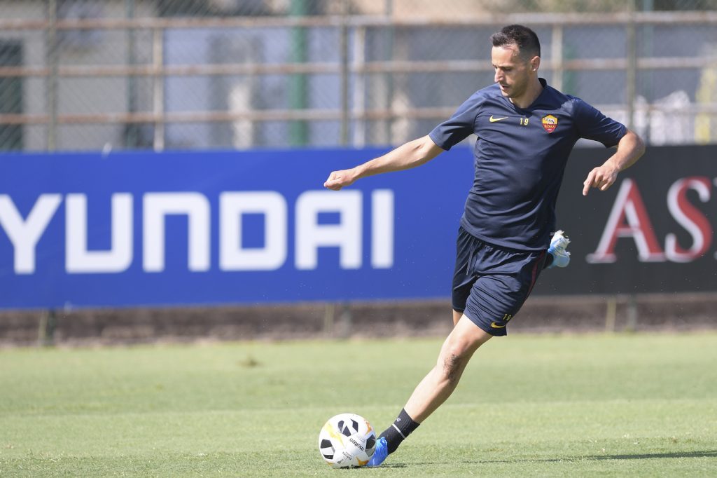 Kalinic AS Roma, allenamento mattutino a TrigoriaAS Roma, allenamento mattutino a Trigoria
