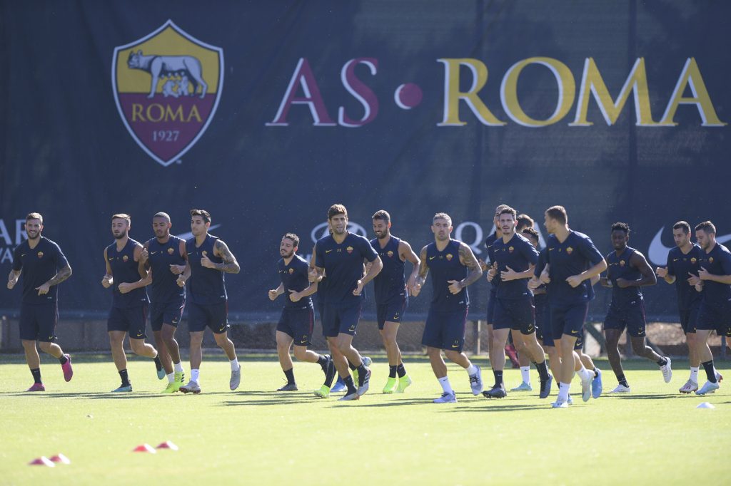 AS Roma, allenamento mattutino a TrigoriaAS Roma, allenamento mattutino a Trigoria