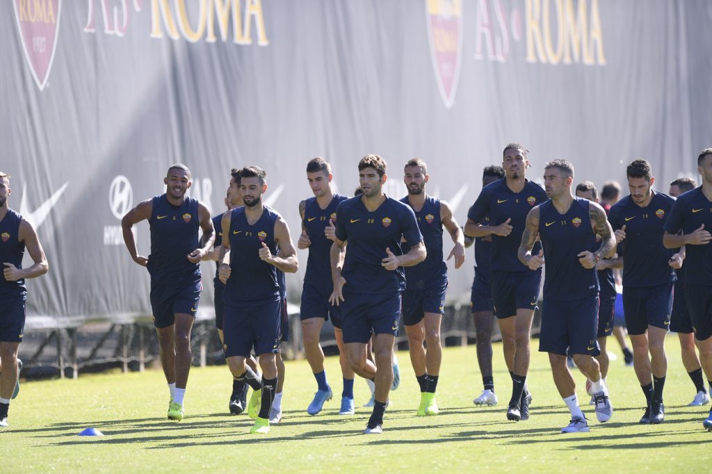 AS Roma, allenamento mattutino a TrigoriaAS Roma, allenamento mattutino a Trigoria