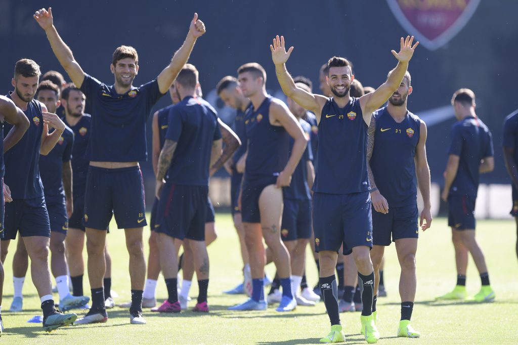 AS Roma, allenamento mattutino a TrigoriaAS Roma, allenamento mattutino a Trigoria