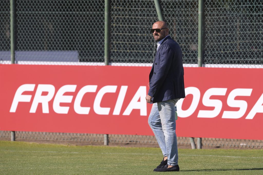 Petrachi AS Roma, allenamento mattutino a TrigoriaAS Roma, allenamento mattutino a Trigoria