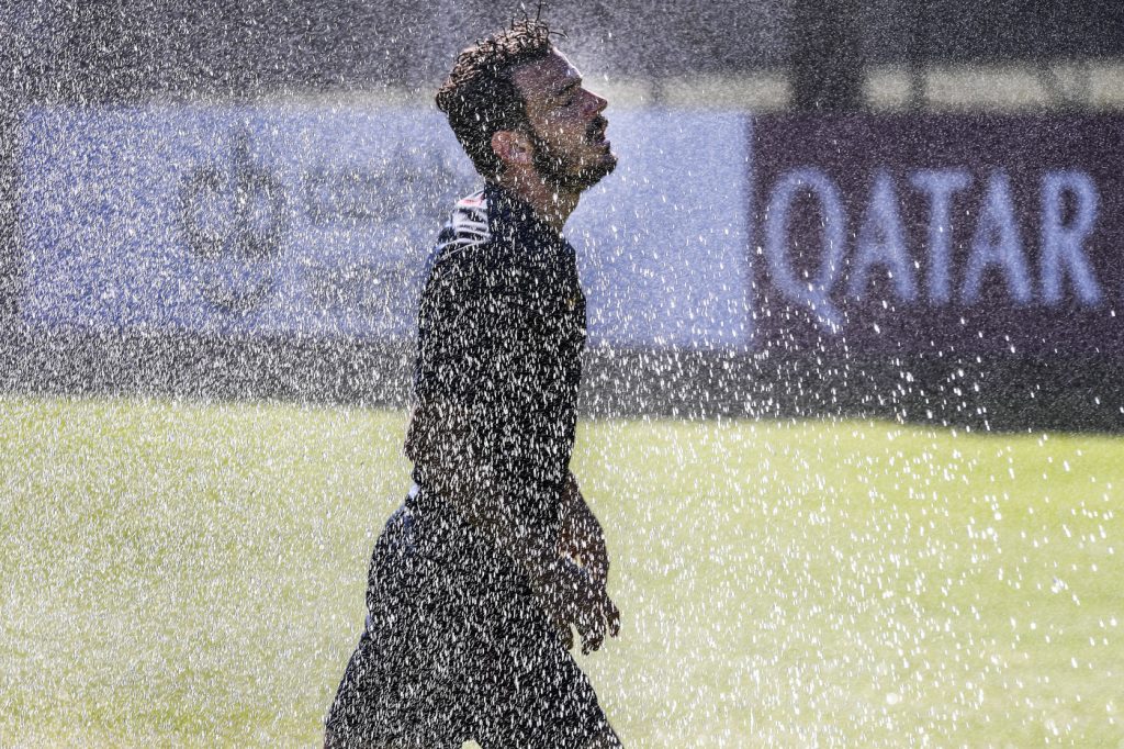 Florenzi AS Roma, allenamento mattutino a TrigoriaAS Roma, allenamento mattutino a Trigoria