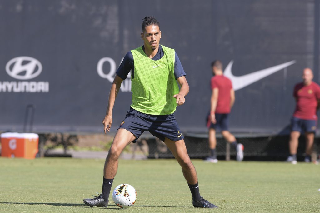 Smalling AS Roma, allenamento mattutino a TrigoriaAS Roma, allenamento mattutino a Trigoria