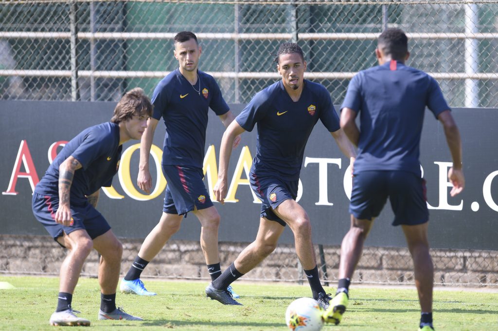 kalinic smalling AS Roma, sessione di allenamento a Trigoria