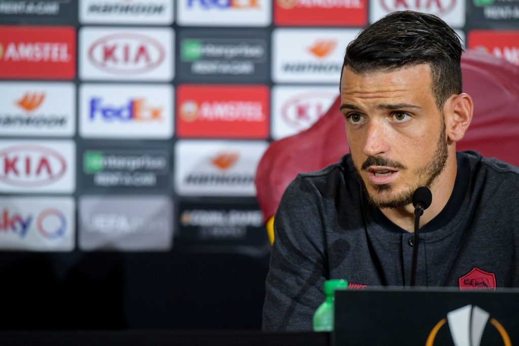 Florenzi AS Roma, conferenza stampa di presentazione del match di Europa League Roma-Istanbul Basaksehir