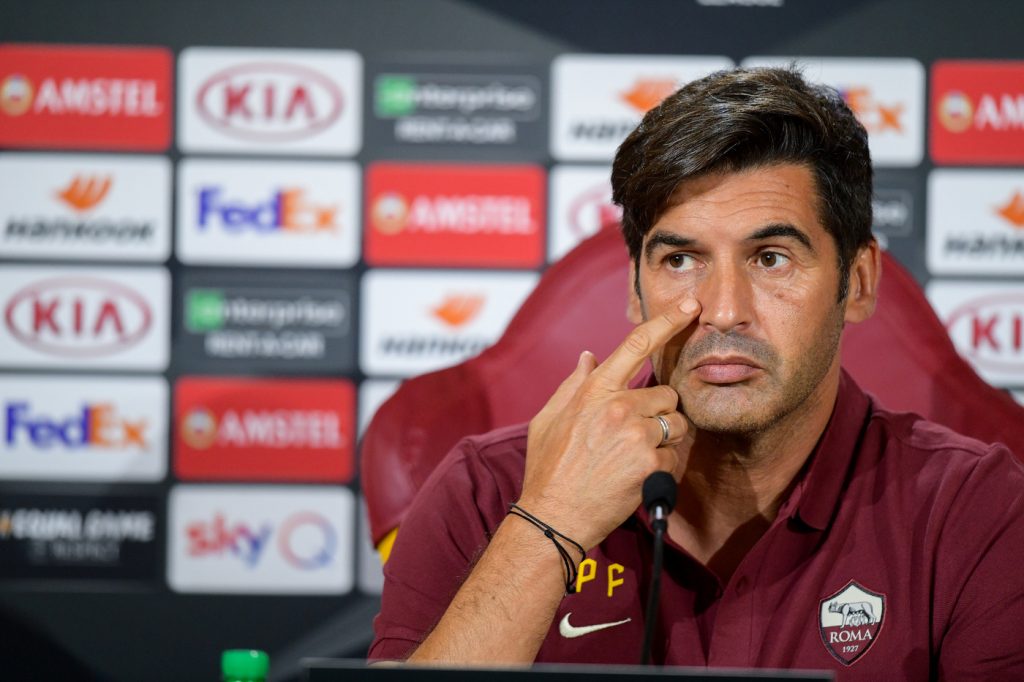 Fonseca AS Roma, conferenza stampa di presentazione del match di Europa League Roma-Istanbul Basaksehir