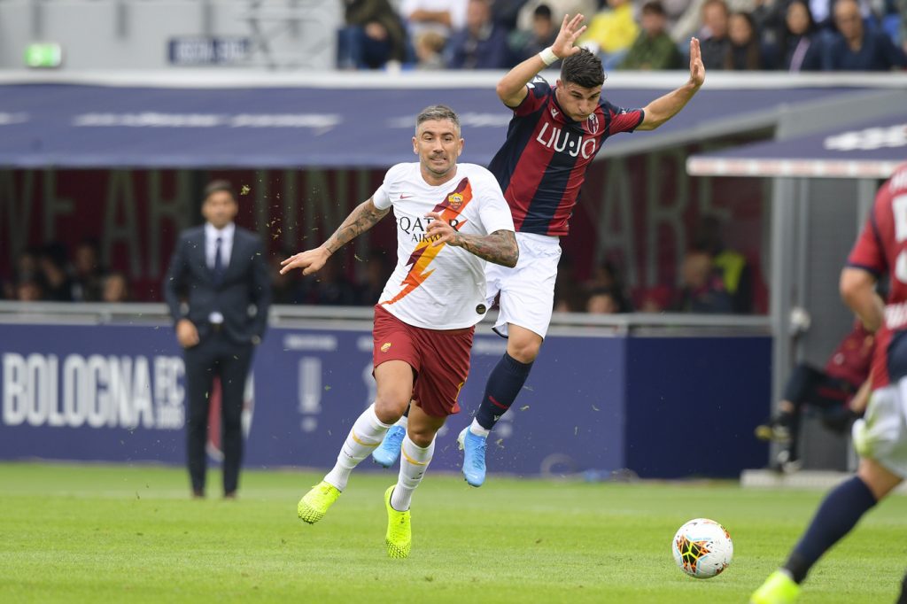 kolarov orsolini Bologna vs Roma - Serie A TIM 2019/2020