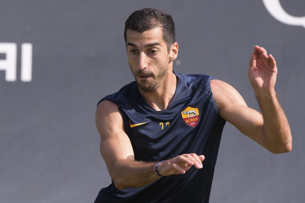 Mkhitaryan AS Roma, allenamento a Trigoria