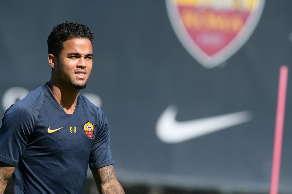 AS Roma, allenamento a Trigoria Kluivert