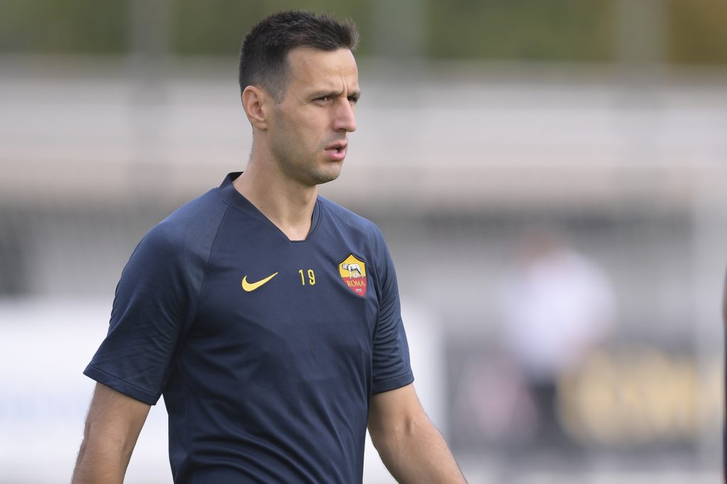 Kalinic AS Roma, allenamento mattutino a TrigoriaAS Roma, allenamento mattutino a Trigoria