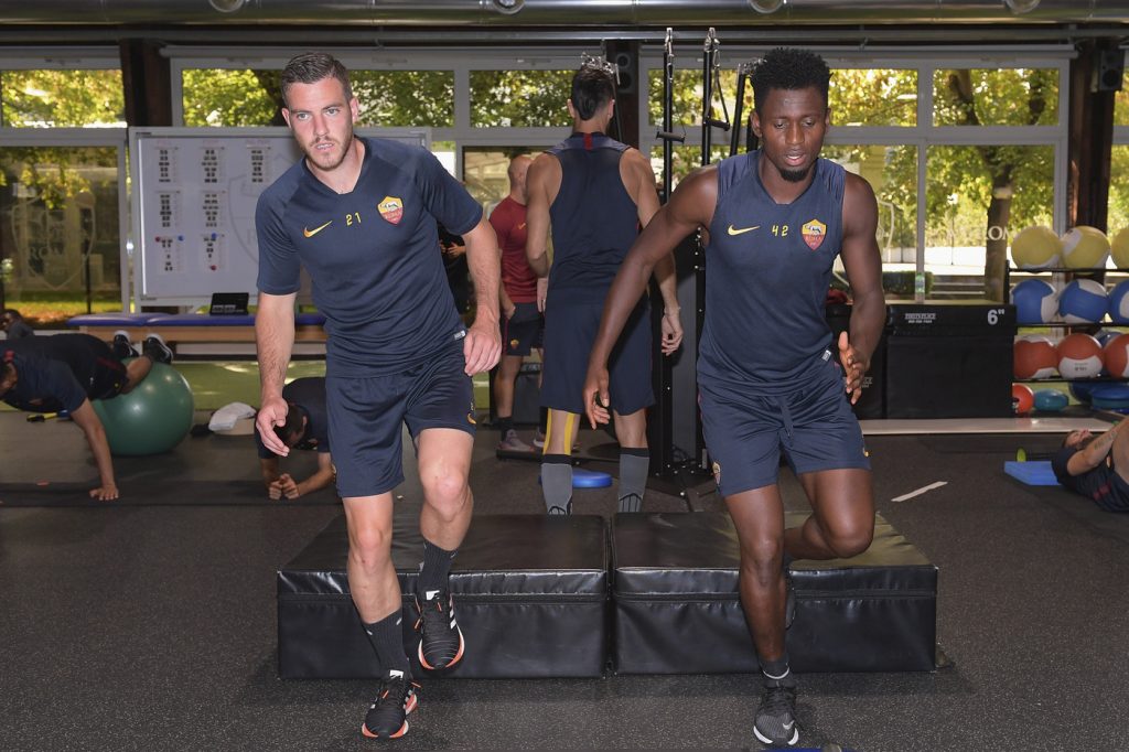 AS Roma, allenamento mattutino a TrigoriaVeretout Diawara AS Roma, allenamento mattutino a Trigoria