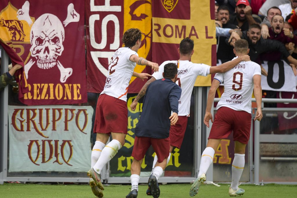 bologna-roma-16 dzeko pellegrini zaniolo
