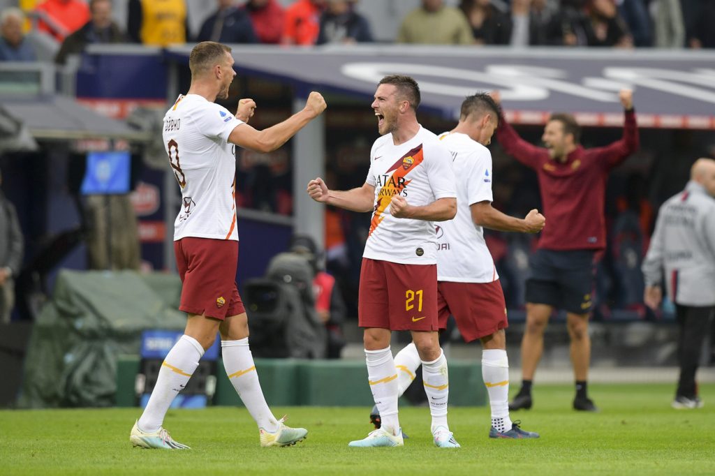 dzeko veretout Bologna vs Roma - Serie A TIM 2019/2020