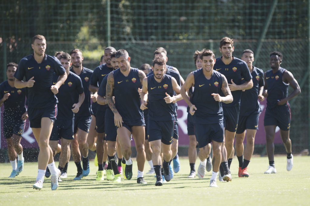 AS Roma, allenamento a Trigoria