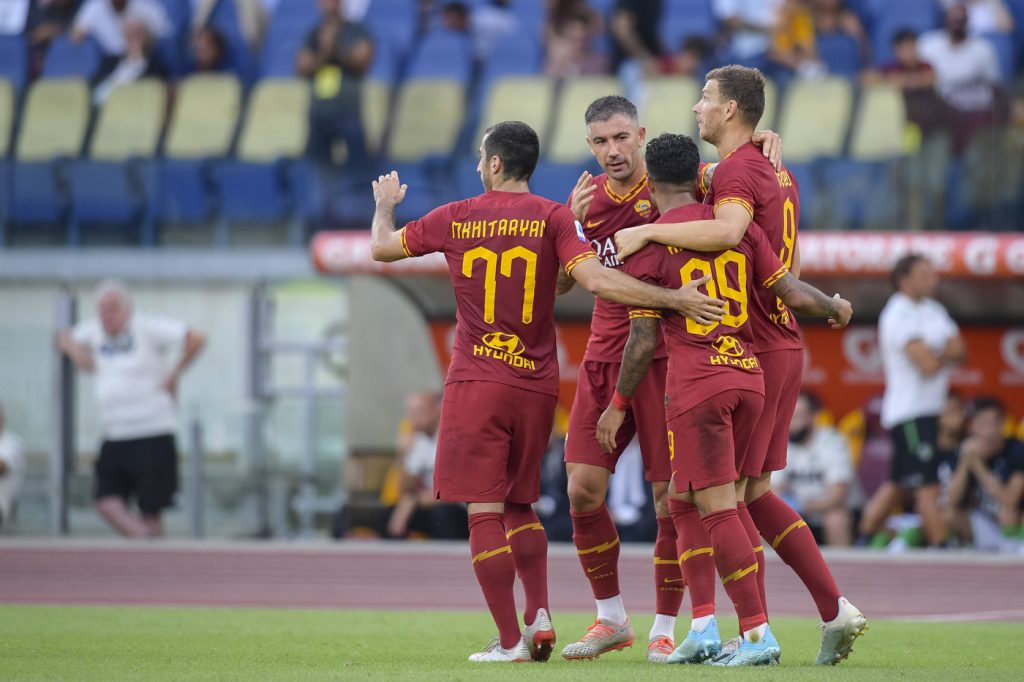 dzeko kolarov kluivert mkhitaryan Roma vs Sassuolo - Serie A TIM 2019/2020