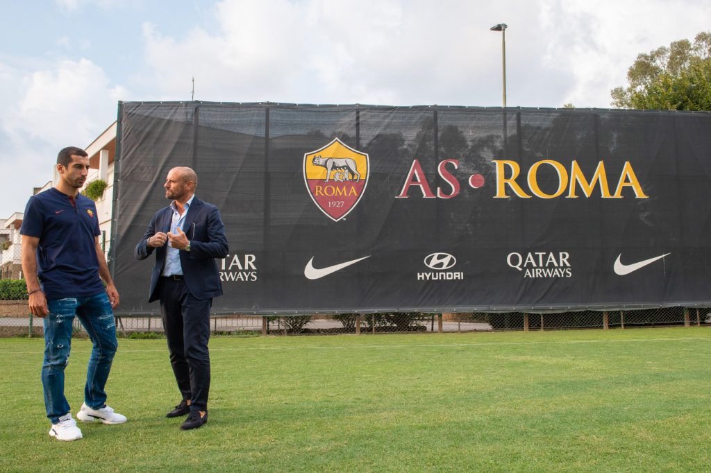petrachi AS Roma, Henrikh Mkhitaryan visita il centro sportivo Fulvio Bernardini