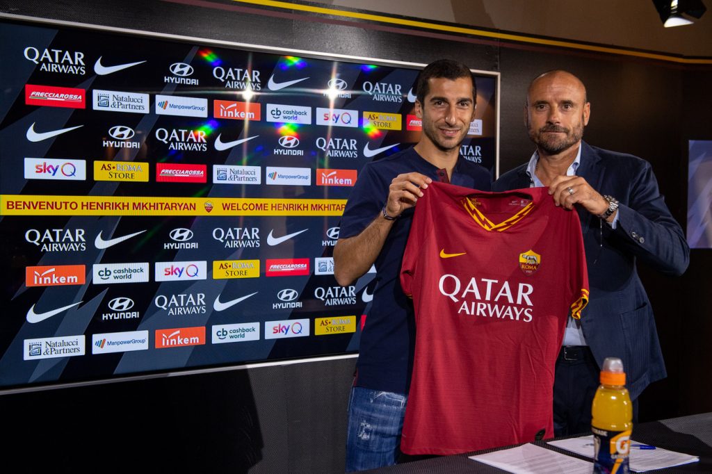 petrachi AS Roma, Henrikh Mkhitaryan firma il contratto con l'AS Roma