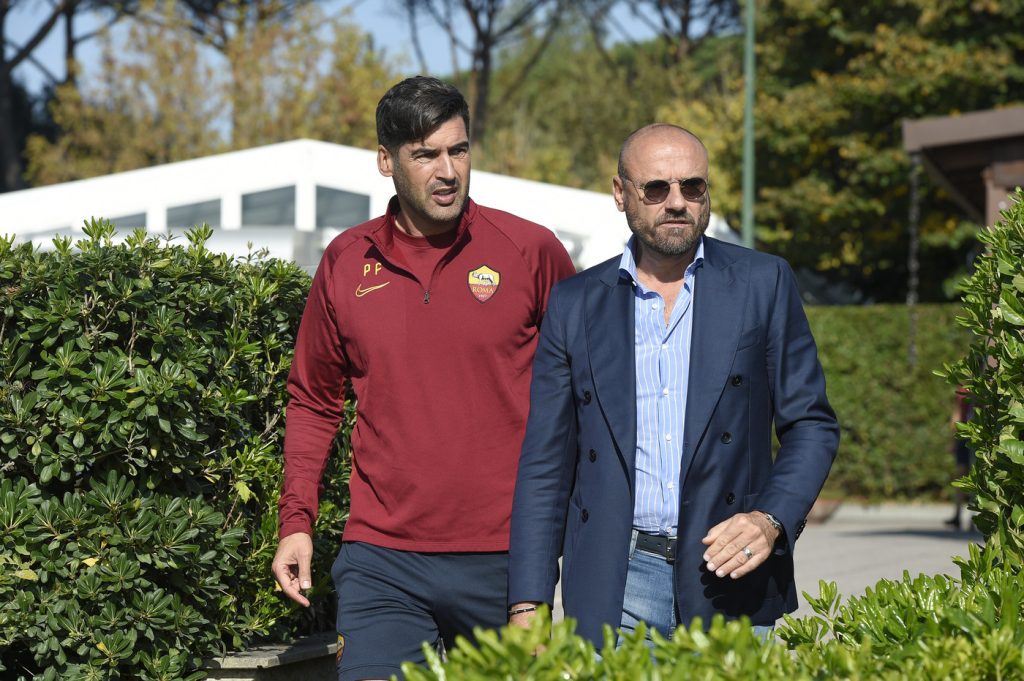 fonseca petrachi AS Roma, allenamento a Trigoria