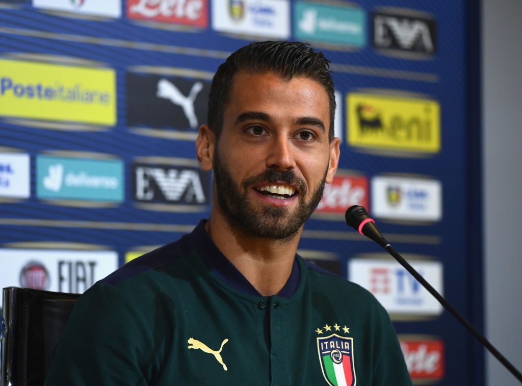 Spinazzola Italy Training Session And Press Conference