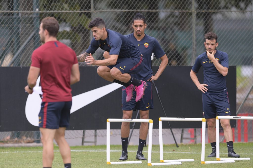 Perotti AS Roma, allenamento a Trigoria