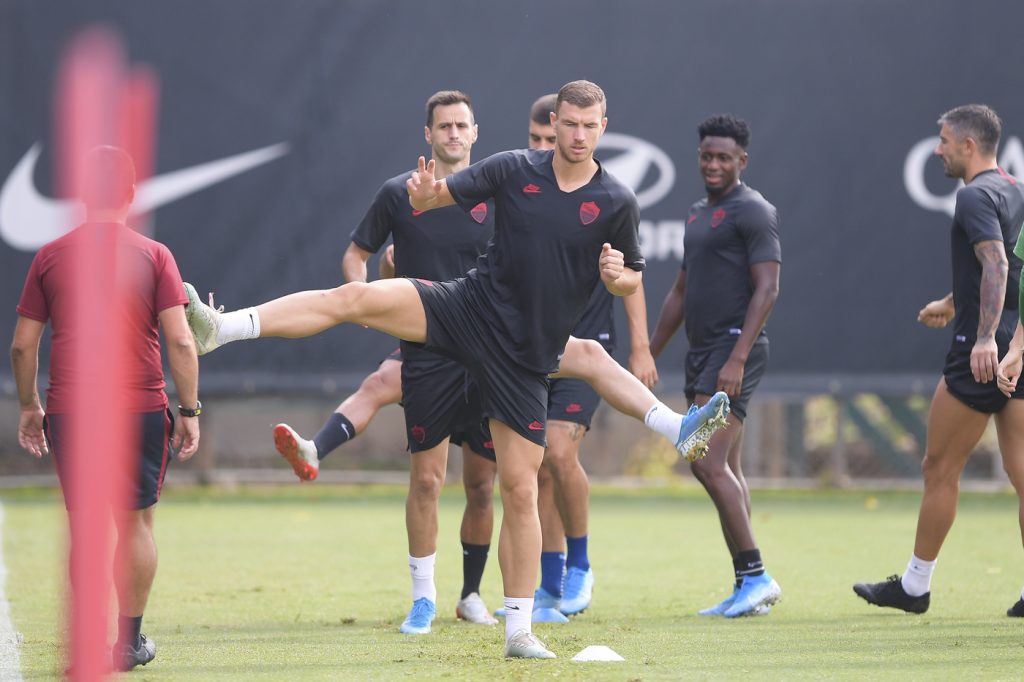Dzeko Europa League, allenamento AS Roma in vista degli austriaci del Wolfsberg
