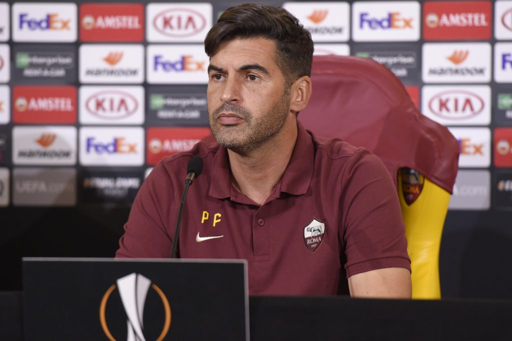 AS Roma, conferenza stampa di Paulo Fonseca e Gianluca Mancini