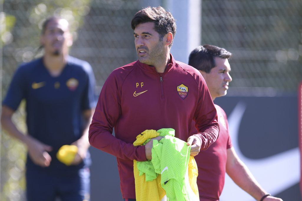 Fonseca AS Roma, allenamento a Trigoria