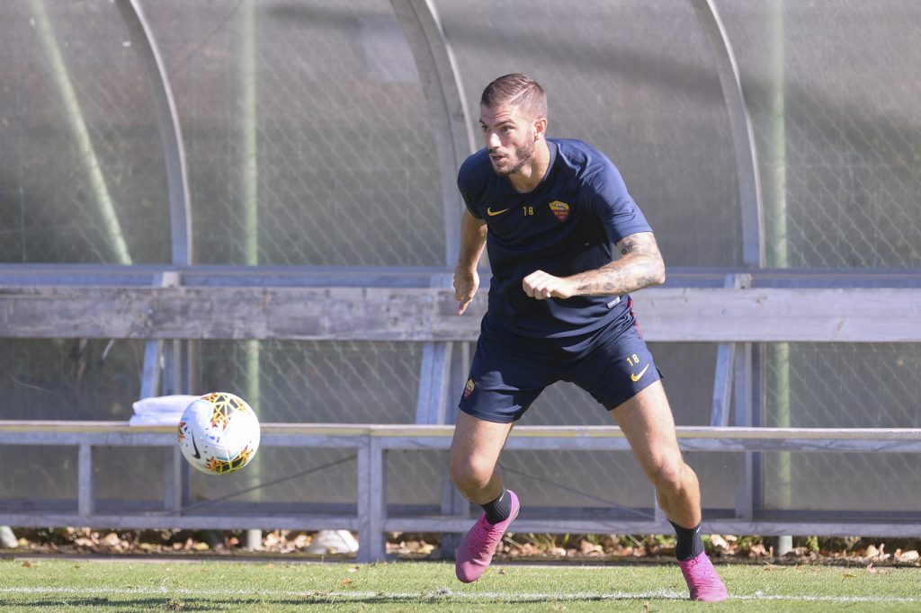 Santon AS Roma, allenamento a Trigoria