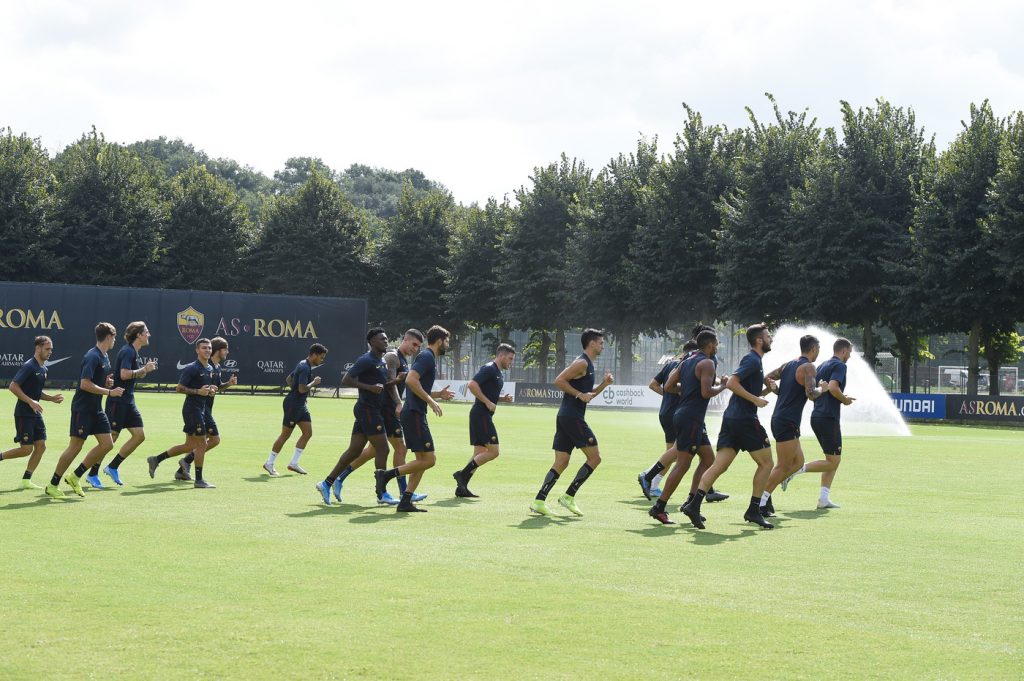 AS Roma, allenamento mattutino a Trigoria