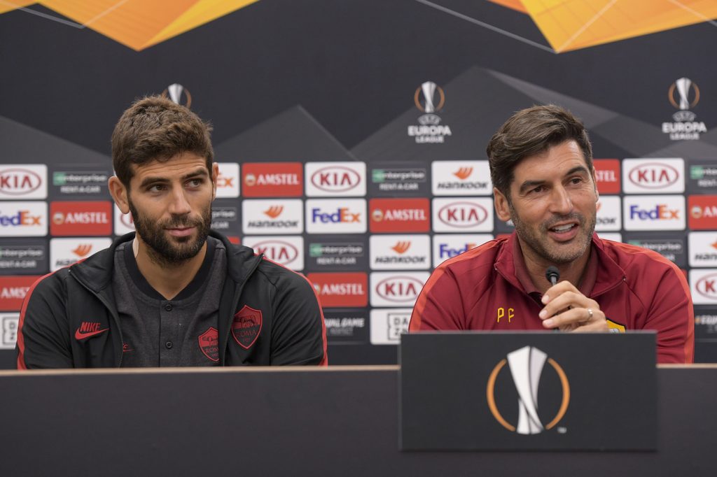 Fazio Fonseca Europa League, l'AS Roma in conferenza stampa di presentazione del match Wolfsberger vs Roma